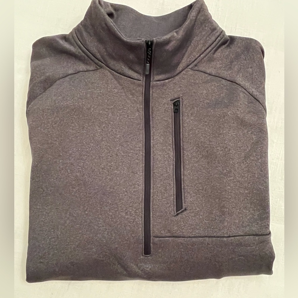 Mens LL Bean 1/4 zip gray fleece pullover- XL Tall